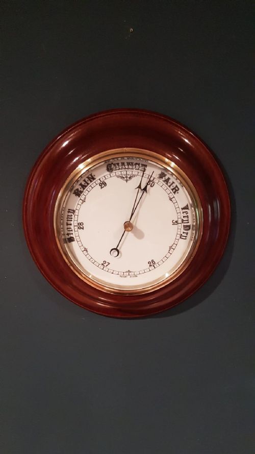 Large Victorian Polished Mahogany Barometer