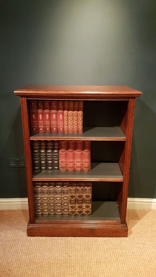 Superior Quality Victorian Oak Open Bookcase