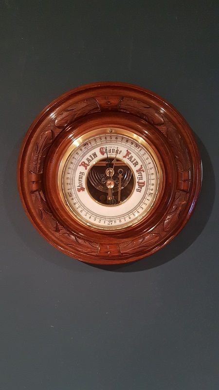 Victorian Walnut Skeletonised Barometer