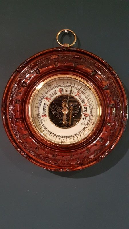 Victorian Walnut Carved Barometer