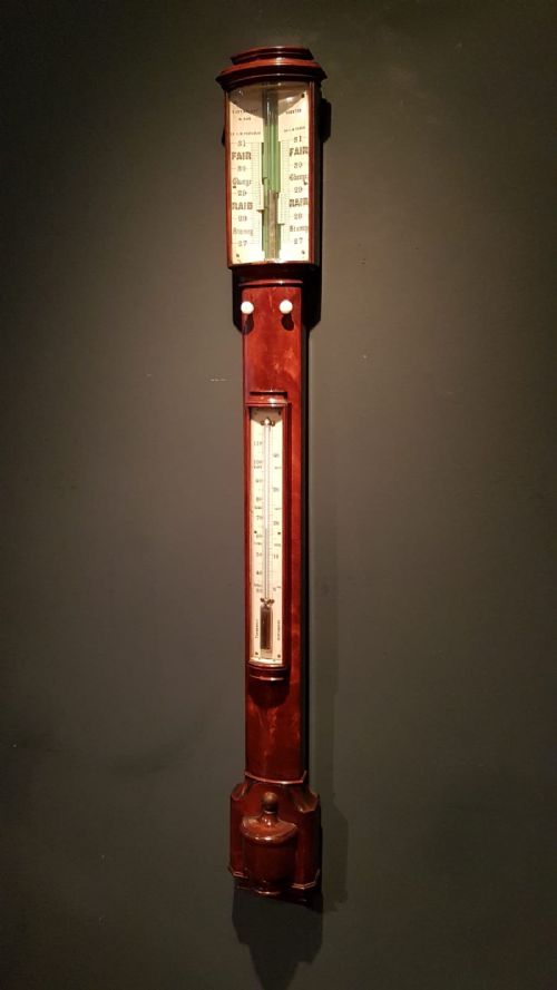 Superb Victorian Bow Front Stick Barometer