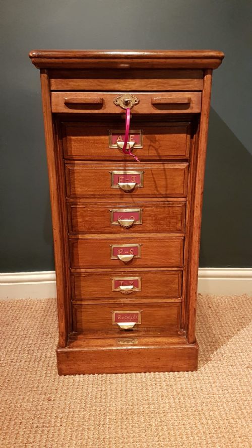 Antique Oak Maples of London Filing Cabinet