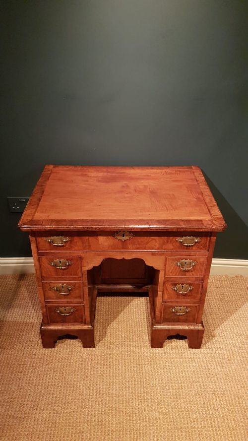 Original George I Walnut Kneehole Desk