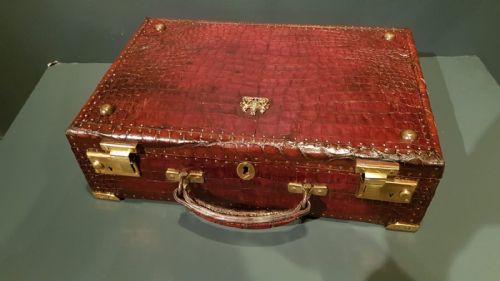 Superb 1920'S Crocodile Skin Dispatch Case