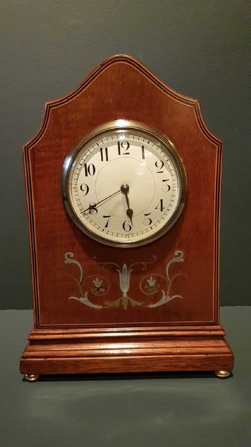 Quality Edwardian Inlaid Mantel Clock