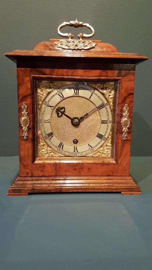 Fine Quality Edwardian Walnut Mantel Clock by Dent