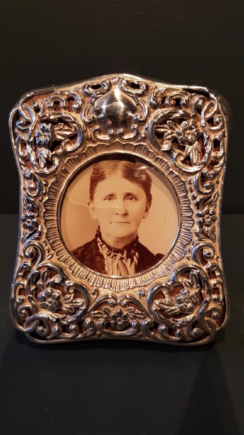 Edwardian Embossed Silver Photo Frame
