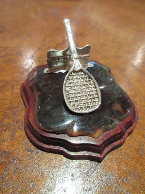 Antique Silver & Tortoiseshell Novelty Desktop Paper Clip