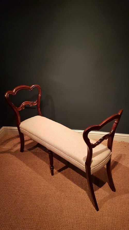 Victorian Rosewood Window Seat