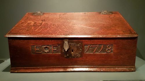 George I Period Oak Deed Box Dated 1718