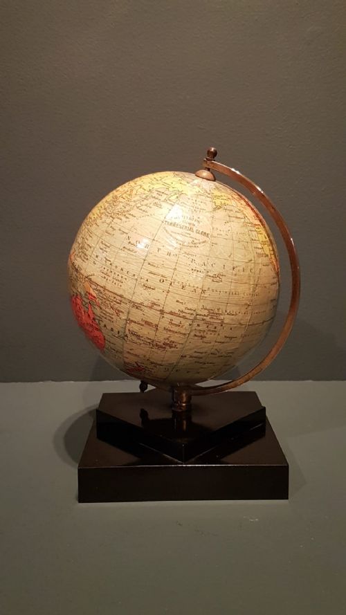 1930'S Phillips 6" Papier Mache Library Globe