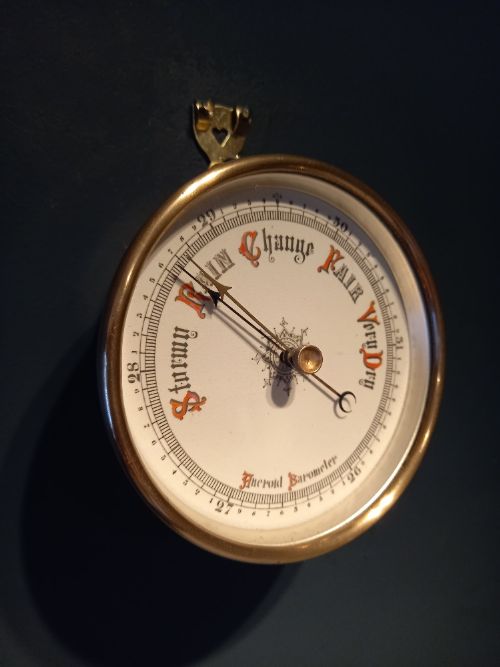 Antique Bronze Cased Marine Barometer