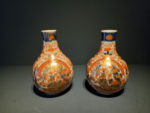Pair of 19th Century Japanese Meiji Period Vases