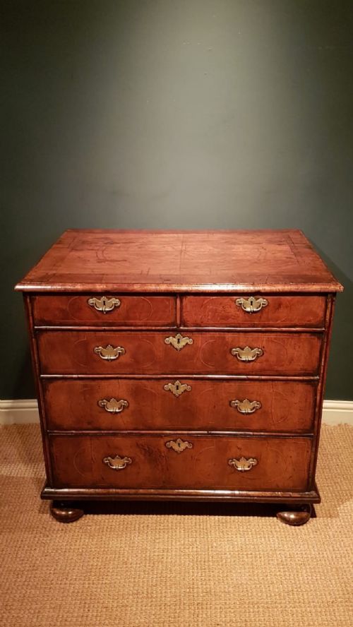William and Mary Period Walnut Chest of Drawers
