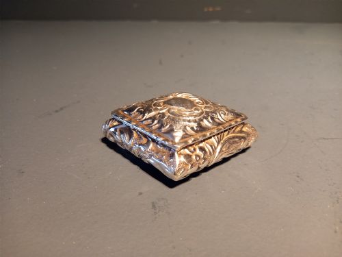 Victorian Silver Lozenge Shaped Box