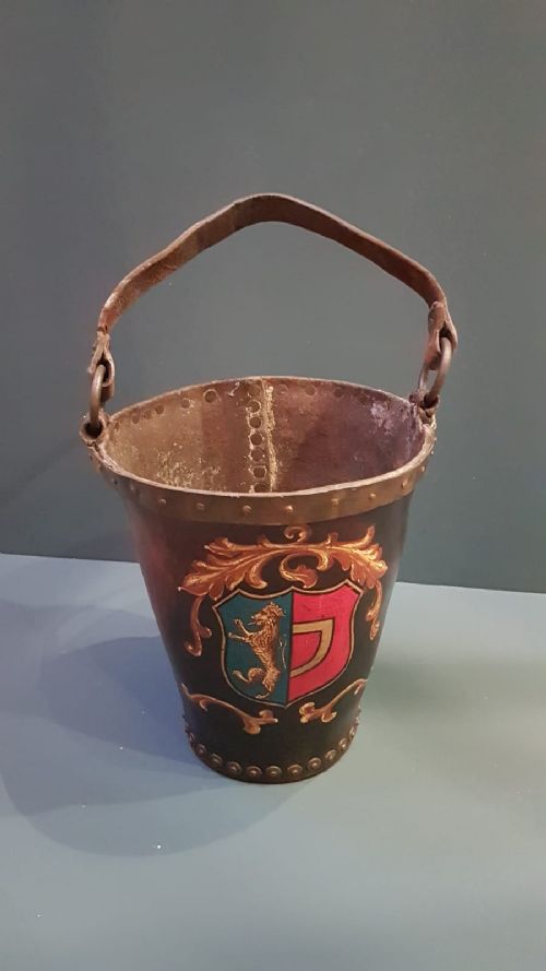 Superb Antique Leather Fire Bucket
