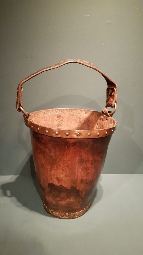 Early Victorian Leather Fire Bucket