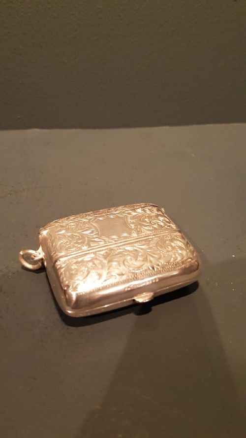 Superb Victorian Silver Snuff and Vesta Case