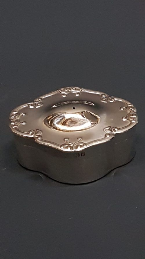 Art Nouveau Silver Pill Box