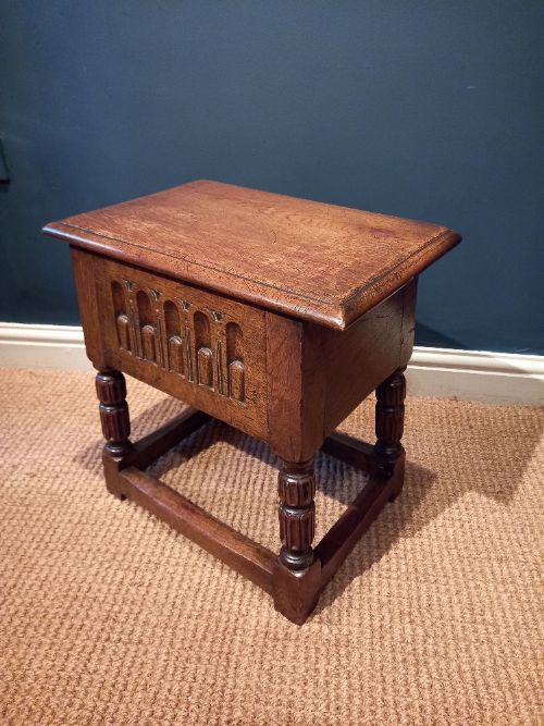 George I Style Oak 'Box' Joint Stool
