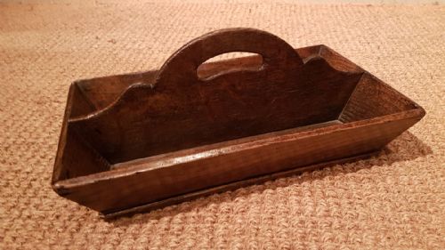 George III Oak Cutlery Tray