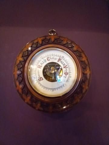 Superb Antique Solid Walnut Skeletonised Barometer