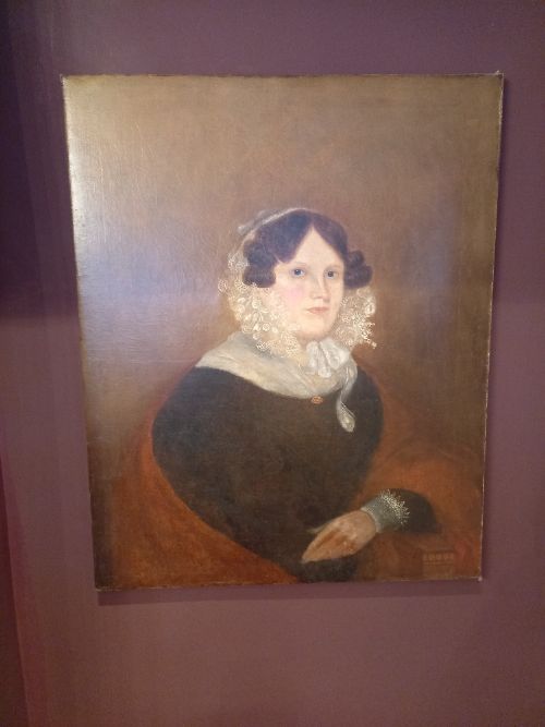 Antique Early Victorian Oil on Canvas Portrait of a Lady