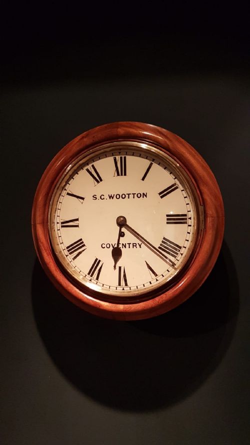Late Victorian Walnut Cased Fusse Dial Clock