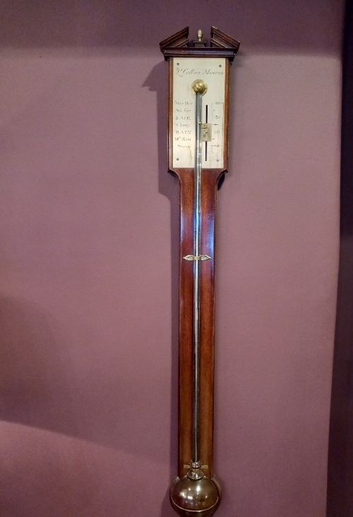 George III Style Mahogany Stick Barometer