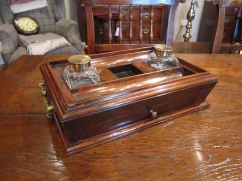 Superb Regency Period Rosewood Desk Tidy