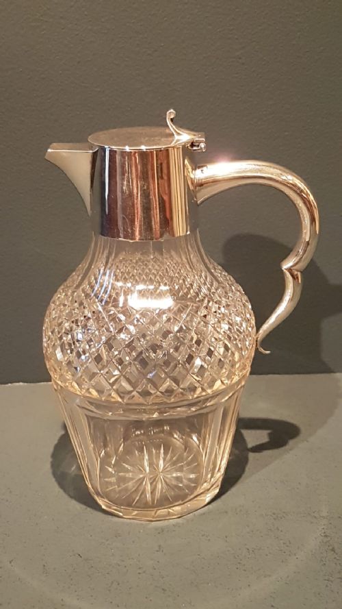 Victorian Silver and Cut Crystal Claret Jug