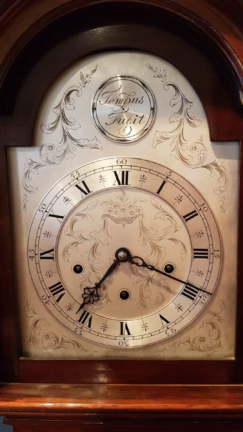fig 1. Superior Quality Edwardian Mahogany Grandmother Clock
