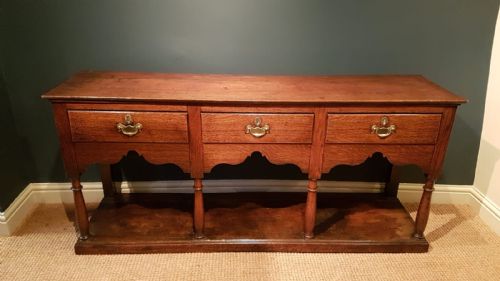 George III Oak Open Pot Board Dresser