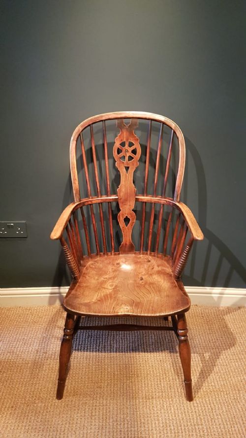 Superb Early Ash and Elm Windsor Chair