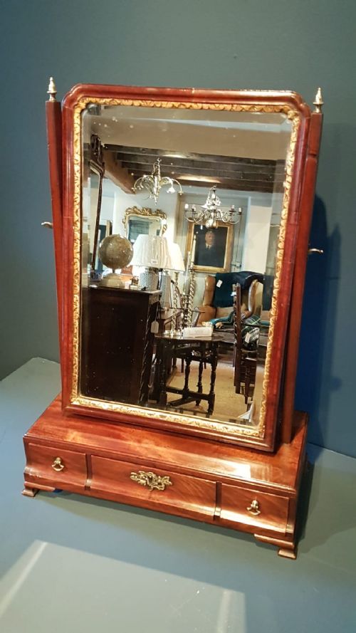 George III Mahogany Toilet Mirror