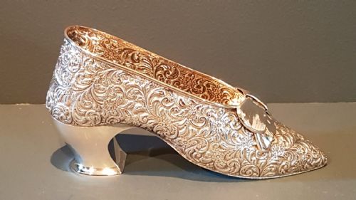 Large Edwardian Chester Silver Shoe