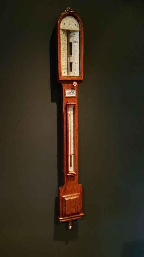 Superb Victorian Admiral Fitzroy's Marine Stick Barometer