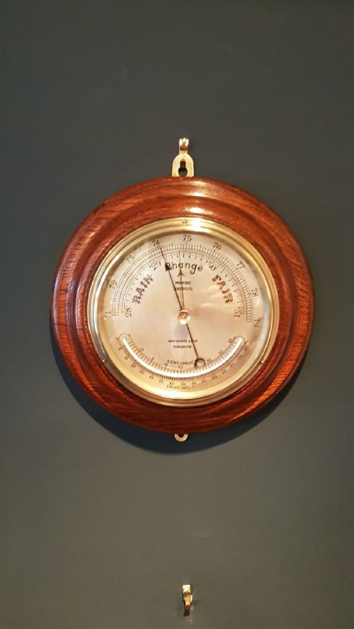 Victorian Oak Barkers of Kensington Barometer