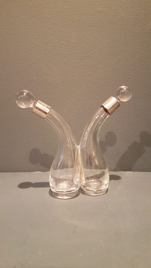 Edwardian Silver Mounted Double Whisky Tot