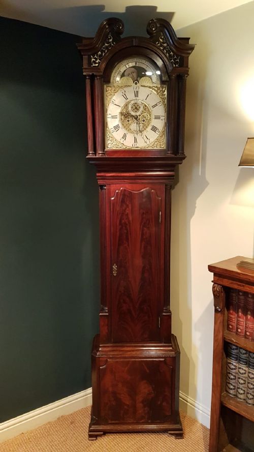 fig 1. George III Mahogany 8 Day Liverpool Longcase Clock