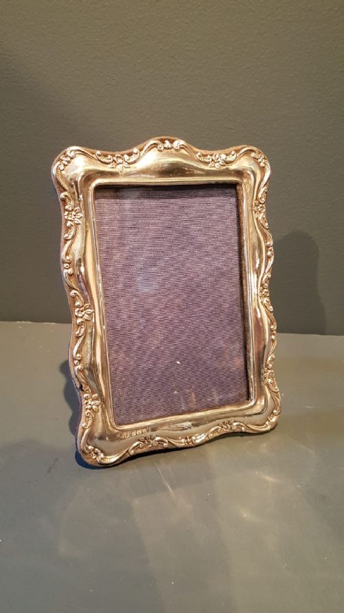 Edwardian Embossed Silver Photo Frame