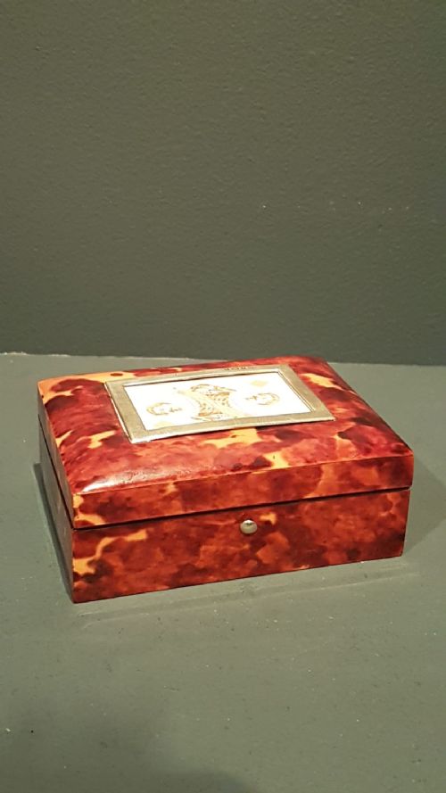 Superb Tortoise Shell and Silver Card Case