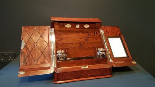 Quality Victorian Walnut Stationary Box