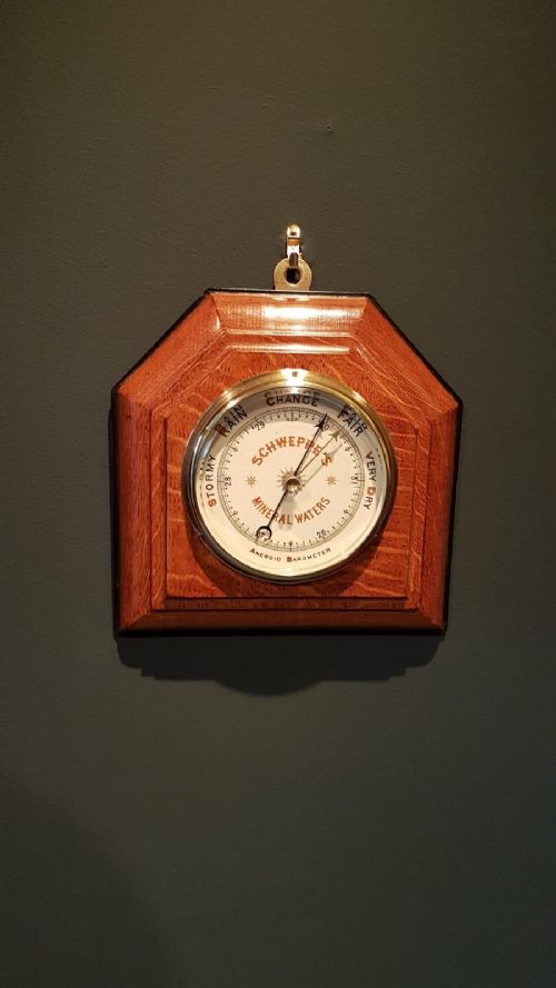 Edwardian Oak Schweppes Promotional Barometer