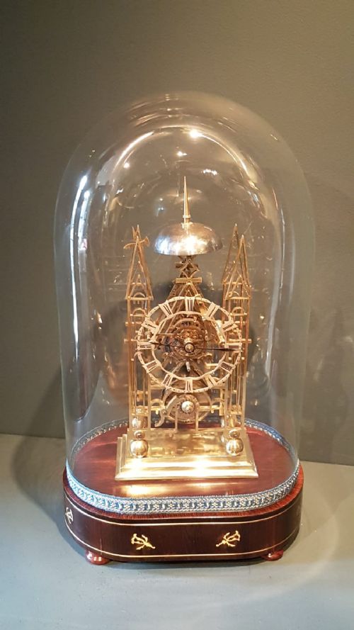 Superb Victorian Litchfield Cathedral Skeleton Clock