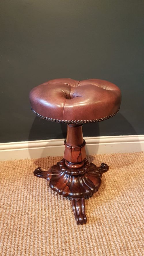 Fine Quality William IV Rosewood Stool