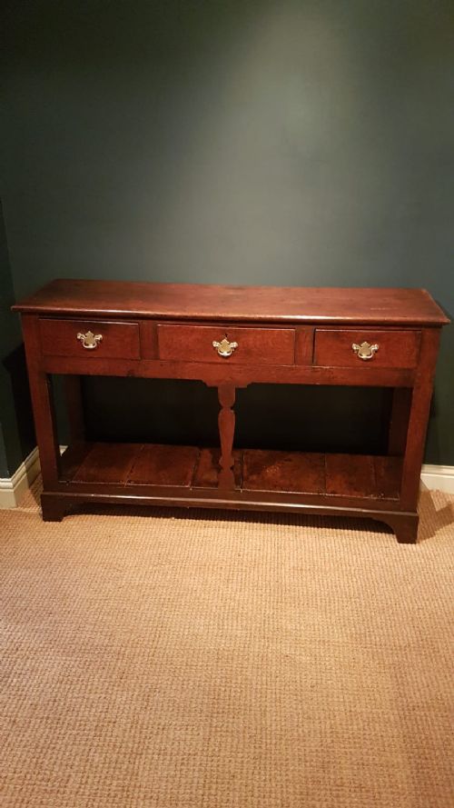 George II Oak Open Pot Board Dresser