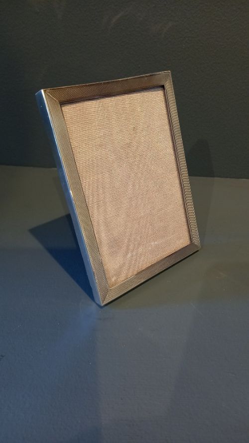 George VI Period Silver Engine Turned Photo Frame