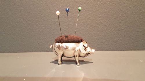 Chester Silver Novelty Pig Pin Cushion