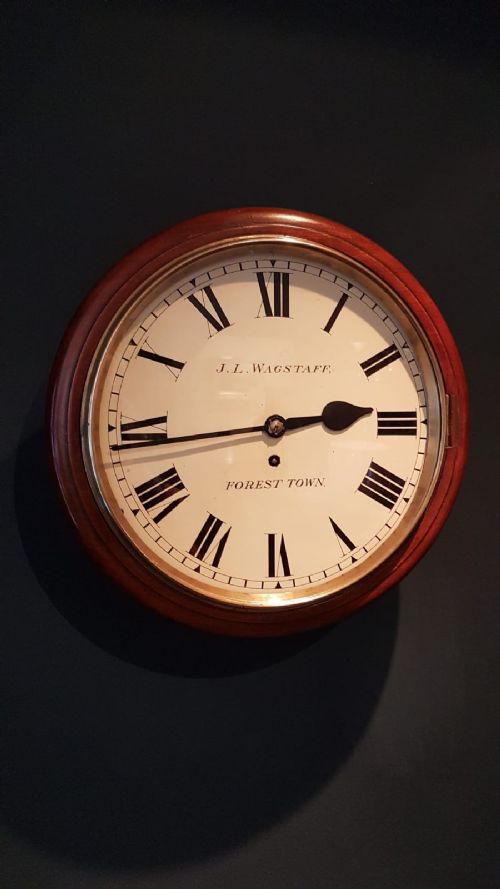 Late Victorian Mahogany Fusee Dial Clock